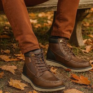 Nunn Bush Brown Leather Luxor Boots Mens 9 Casual Comfort Casual Style
